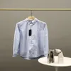 Tommy Cotton Oxford Spinning herrskjorta broderad liten etikett Casual Business Long Sleeve Fashion Trend Clothes4654