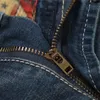 Мотоциклетные джинсы, джинсовые модные прямые длинные летние осенние брюки с дырками, мужские повседневные брендовые брюки большого размера 240124
