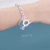 Charm Bangle Armband v Verguld t Perzik Merk Licht Luxe Veelzijdige Paar Mode Populaire Show C447