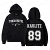 Herrtröjor tröjor rockband tokio hotell hoodies kaulitz tryck män kvinna överdimensionerad hoodie hip hop tröjor harajuku tröjor unisex kläder t240126