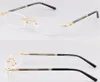 Brand Mens Optical Glasses Frame Man Rimless Eyeglass Frame for Men Gold Silver Myopia Eyeglasses Designer Spectacle Frames Eyewea4372002