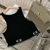 2024SS Women Vest Designer tanktops mode letters borduurstrepen grafische gebreide tanktops sexy mouwloze korte top