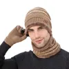 Cappelli di lana lavorati a maglia Cappello Sciarpa Guanti Set caldo invernale in tre pezzi