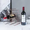 Secchielli per il ghiaccio e dispositivi di raffreddamento Moderno e minimalista Europeo creativo Ferro Portabottiglie Decorazione Soggiorno Home Display Scaffale Lattice Drop Deli Dhbqd