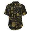 Men's Casual Shirts Vintage Moon Make Magic Art Vacation Shirt Hawaiian Fashion Blouses Men Custom Big Size