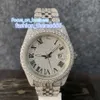 Orologio Hip Hop Bussdown Dial da uomo di lusso ghiacciato, orologio fatto a mano con impostazione VVS Moissanite, orologio da uomo e da donna