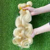 Hoge kwaliteit Peruaans Maleisisch Indiaas haar 613 Blonde Body Wave Golvend Haarextensions 3 bundels 100% Ruw Maagdelijk Remy Menselijk haar