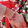 Cute Sier Plated Biscuit House Hat Heart Shaped Holiday Walnut Clip Pendant Christmas Charm Fit Bracelet DIY