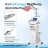 New Arrival Vertical 10 in 1 Microdermabrasion Oxygen Spray Facial Beauty Exfoliating Wrinkle Remover Photodynamic 4 Colors LED Meso Device