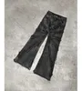 Spodnie w stylu amerykańskim Rock Rock Ogniarne dżinsy Mężczyźni Y2K Striped Fashion Lose Lose Proste szerokie spodnie Kobiety 240124