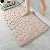 Tapis de bain tapis de salle de bain en relief pavé 3D tapis antidérapants paillasson absorbant tapis de sol de porte coussin en mousse à mémoire de forme