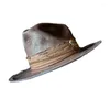 Berets krótki rdzeń fedora top hat wiktoriański magik dla staromodnego
