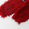 Hochwertiger roter Stern-Polohalspullover für Männer, Herbst und Winter, Vintage-Outwear, gestricktes Top, Paar, Harajuku, Y2k-Kleidung 240119