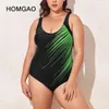 Costumi da bagno da donna HOMGAO Costume da bagno sexy con stampa Donna Costume intero push up U-Backless 2024 Tuta sportiva da spiaggia taglie forti