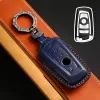 Car Key Cover for MW Series 3 5 X3 X1 X5 530 Keyring Shell Case Genuine Leather
