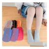 Sportsocken Baby Kinder Anti-Rutsch-Boden Trampolin Socke Kinder Bequemes Tragen Rutschfest Gym Yoga Jumn Fuß Mas Grip Drop Lieferung Ou Ottn4