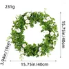 Kwiaty dekoracyjne St Patricks Dzień sztuczny wieniec Lucky Shamrock Clover Daisy Flower Decor Irish Spring Summer Greeny