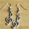 Dangle & Chandelier Fashio New Sell Zinc Alloy Ancient Sier Musical Note Charm Pendants Drop Earrings Women Jewelry Holiday Gifts 50P Dhnd6