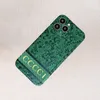 Green Forest Luxury Designer Phone Case Classic Letter Fashion Märke stötsäkra telefoner Fall Hög kvalitet för iPhone 14 12 13 Pro 1729825