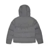 Trapstar London avkodad hooded puffer 2.0 isblå jacka broderad bokstäver hoodie vinterrock Q5