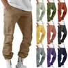 Pantalones para hombres Pantalones de chándal Hombres Jogger Cargo Cordón Wasit Casual Multi Bolsillos Pantalones tácticos militares Trajes holgados