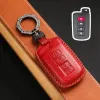 4 knappar Smart Key Cover FOB Leather Case Car Keyring Shell för Toyota Camry Corolla Rav4 Highlander Avalon 2015 2016 2017