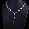 Charm Clear Best Quality Brilliant Crystal Zircon Earrings and Necklace Bridal Jewelry Set Wedding Dress Accessaries