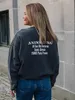 Paris Graphic Sweatshirts Femmes Hiver Printemps Vêtements 2024 Coton Vintage Lavé Mode Pulls Tops Lâche Designer Femmes Sweats À Capuche Streetwear