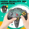 Controladores de jogo Joysticks 2 Pack Classic N64 ControllerWired Long N64 Joystick de gamepad remoto de 64 bits para console de sistema de videogame N64 YQ240126