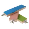 Mills Bird Perch Platform Stand Natural Wood Standing Climbing Toy Paw Slipning Toys For Small Birds Cage Accessories