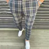 Pantaloni da uomo Y2K pantaloni casual da lavoro da uomo stampa scozzese vintage abbigliamento maschile streetwear matita da jogging Pantalones Hombre