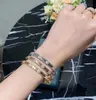 Ontwerper van CL-AP Hoge versie Sterling Silver caleidoscoop Bracelet Women Geplaatste 18K Rose Gold Advanced Four Leaf Clover Flower Jewelry Duaw