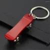 Keychains Creative Mini Fingertip Skateboard Keychain Keychain en acier inoxydable Simulation pour femmes hommes Met Metal Skate Lovers Souveniture Gift