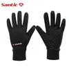 Gants de cyclisme Santic hiver chaud doigt complet avec fonction tactile antichoc garder la taille asiatique