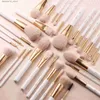 Makeup Brushes BEILI Pearl White Gold Professional Synthetic Makeup Brushes set Foundation Concealer Eyebrow Vegan Make up Brushes Q240126