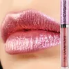 Metalliczny błyszczący pomadka Pearl Pearl Lip Gloss Świetny kolorowy makijaż Długo, nietoperzowy kubek Lips Tint Cosmetic 240119