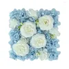 Dekorativa blommor 40 40 cm Artificial Rose Flower Wall Panels Hydrangea Peony Floral Panel for Wedding Party Baby Shower Bakgrund Hem