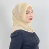 Ubranie etniczne muzułmańskie hidżab w TUEB TUEB TURBAN PRZYJACKA NAPIĘKOWA NA WIERE One Piece Amira Pearls Peads Head Spiar Instant Shal