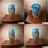 Vasi Vaso in stile vivace Grande vaso da fiori in vetro Realizzato a mano in Italia Decorazioni per la casa Idea regalo unica Robusto e consegna a domicilio Giardino di casa H Otu1H