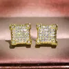 Charm Real Gold Jewelry Earring Women Fine Aros Mujer Oreja Full Diamond Earrings for Women 18 K Yellow Gold Bizuteria Jewelry