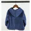 Jacken Kinder Frühling und Herbst Strickjacke Jungen Mädchen Einfache Tag Mode Mit Kapuze Geschlossen Denim Mantel Cord Casual