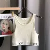 Femmes gilet designer débardeurs mode lettres broderie rayures graphique tricot débardeurs sexy sans manches camisole haut