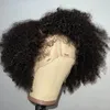 Hd 360 laço frontal afor kinky encaracolado curto peruca de cabelo humano brasileiro encaracolado peruca dianteira do laço cabelo do bebê para mulheres negras bordas kinky nova tendência natural linha fina