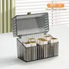 Boîtes de rangement Boîte en acrylique Cosmetic Eyeshadow Organizer Holder Case à lèvres Brosse Arrivée Brosse de maison