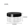 Opslagflessen Dia.92mm Cosmetische Container Plastic PET Make-up Zalfpotje Met Schroefdop 200 ML Transparante Gezichtsmasker Verpakkingsdoos