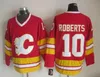 Homens 12 Jarome Iginla Jersey Calgary Flames 2 Al Innis 9 Lanny Mcdonald 10 Roberts Vintage CCM Ed Hóquei Jerseys 14 Fleury