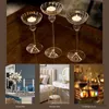 2st Candle Holders Glass Tall Feet Candlestick Craft Candle Holder Stand Home Decoration For Living Room Bedroom Office Tablett