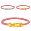 Mode de luxe 8 mot boucle en cuir corde dames bracelet avec diamants bracelet exquis designer bracelet haut de gamme populaire couple bracelet livraison gratuite
