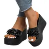 Sandalen Damesmode Platform Metalen Sleehak Leren Kettinghak Vismond voor Dames Tan 24 861