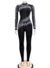 Beyprern elegant svart strass med pinnar jumpsuits kvinnor rompers glitter mock nack mesh crystal party outfits nattklubb slitage 240125